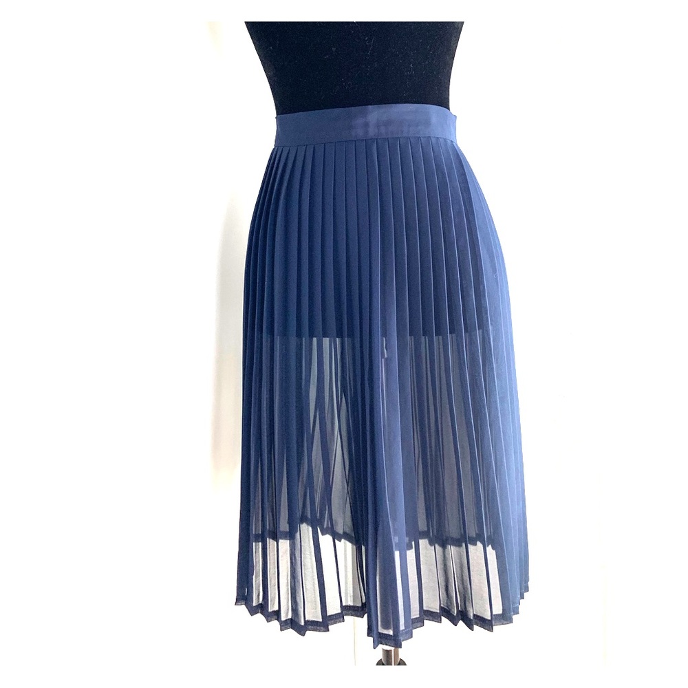 American Apparel Navy Blue Chiffon Skirt size L